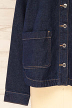 Matera Dark Wash | Denim Button-Up Jacket with Pockets