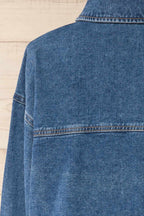 Matera Medium Wash | Denim Button-Up Jacket with Pockets