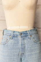 Matheran | Light Blue Ankle Length Denim Pants