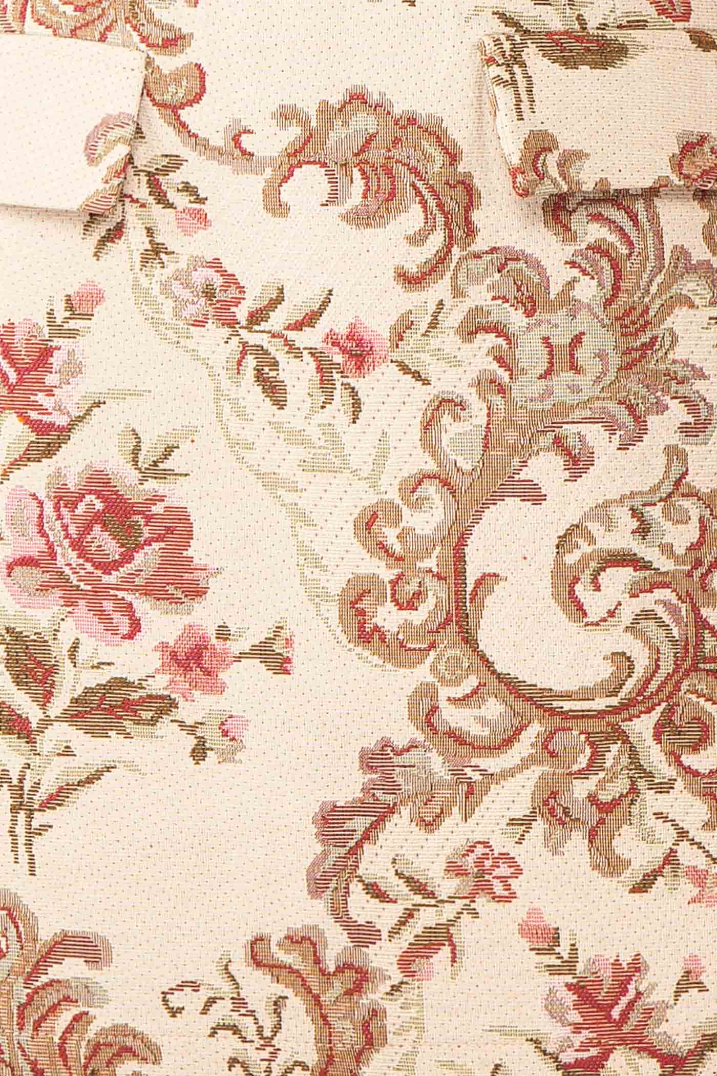 Mikela | Ivory Floral Jacquard Mini Dress with Pockets