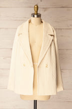 Mirandola | Beige Blazer Style Jacket with Pockets