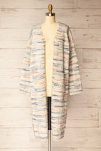 Namrung | Long Open-Front Colorful Cardigan