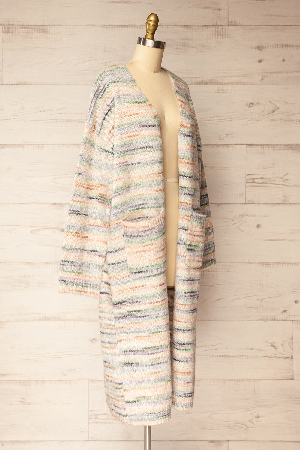 Namrung | Long Open-Front Colorful Cardigan