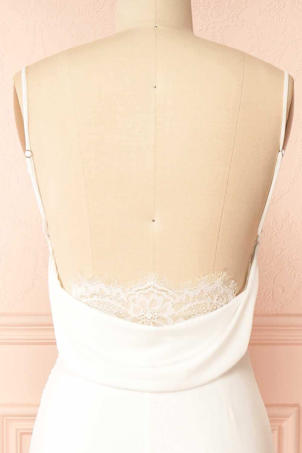 Naylee | White Mermaid Bridal Maxi Dress with Open Back