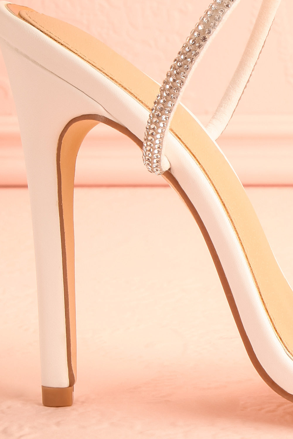 Odessa Ivory | Sparkly Heeled Sandals