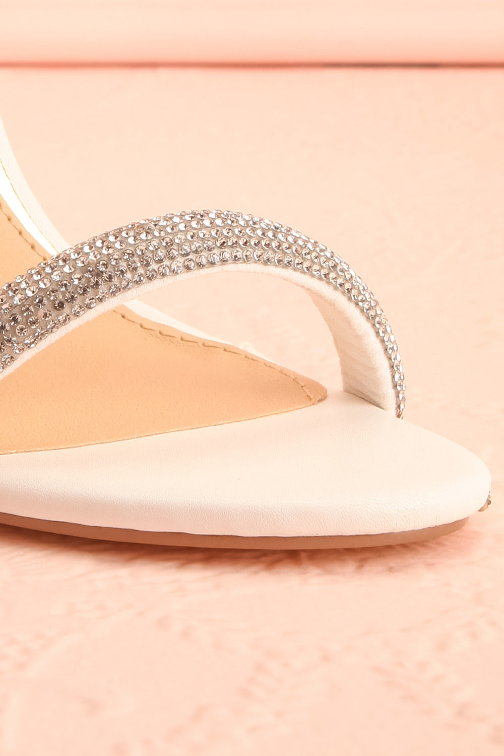 Odessa Ivory | Sparkly Heeled Sandals