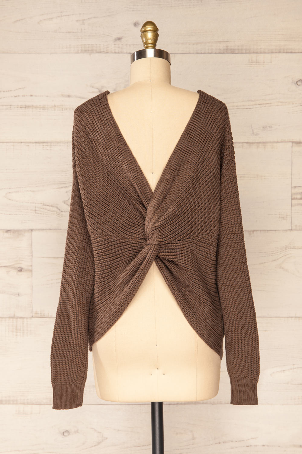 Patras Brown | V-Neck Knitted Sweater