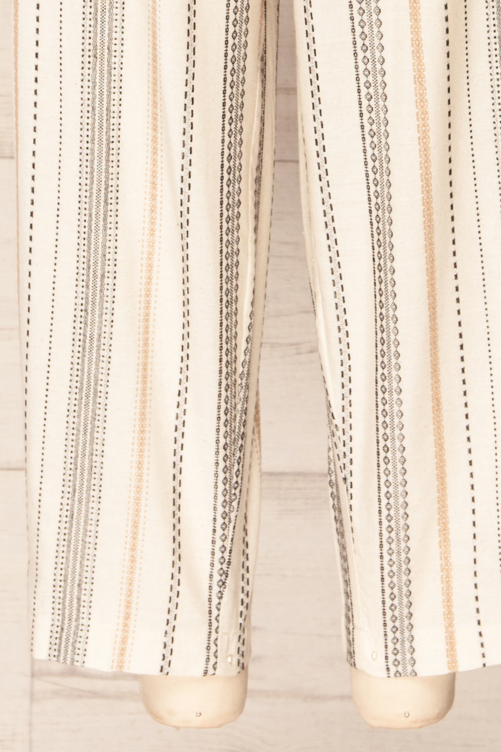 Pistoia | Striped Cropped Pants with Fabric Belt