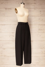 Raipur | Black Barrel Legs Tailored Pants