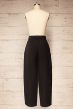 Raipur | Black Barrel Legs Tailored Pants