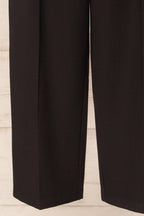 Raipur | Black Barrel Legs Tailored Pants
