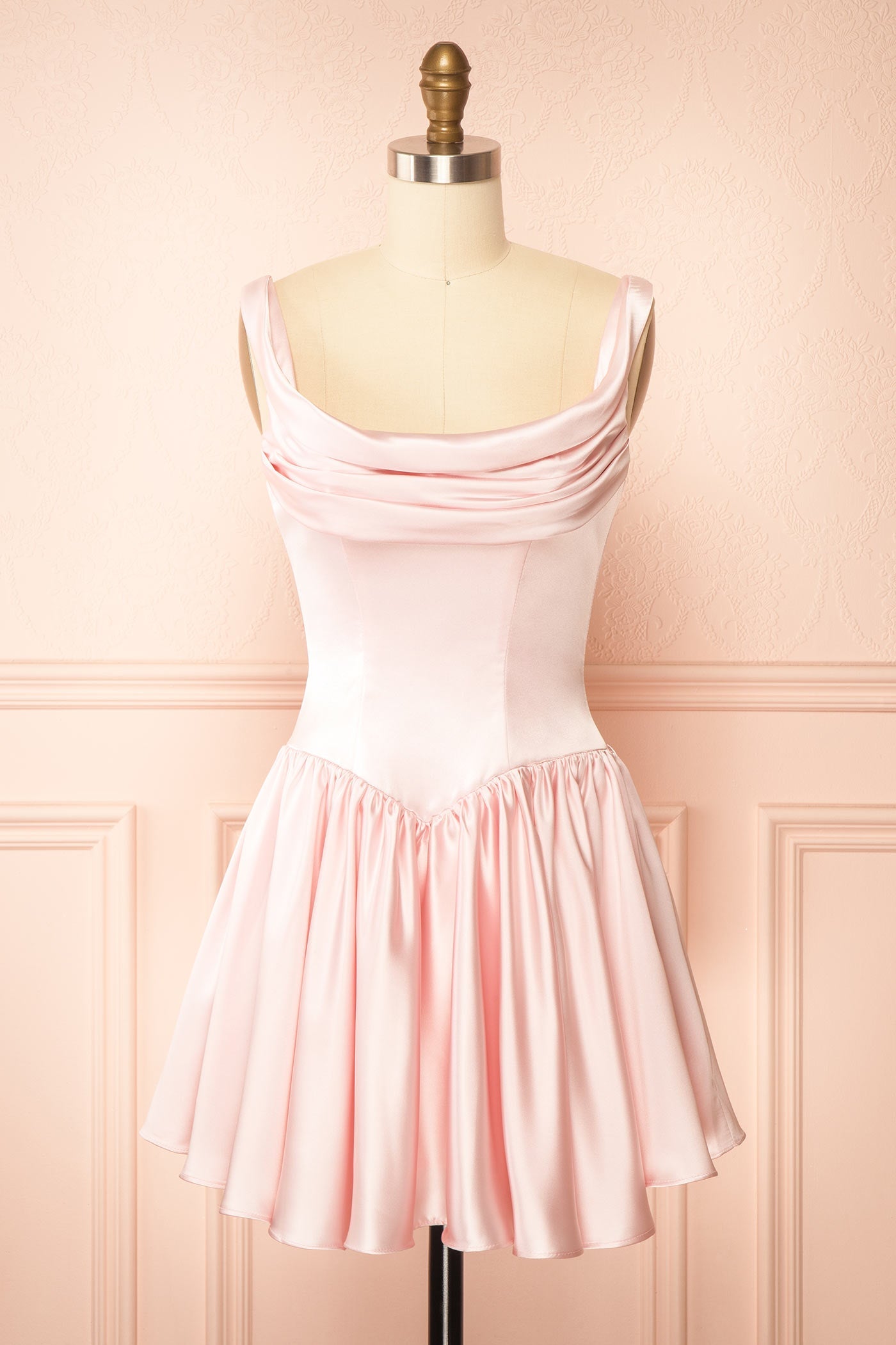 Romia Pink | Satin Short Corset Dress