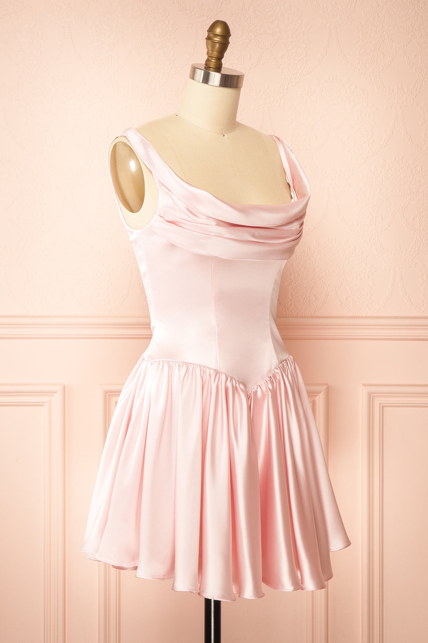Romia Pink | Satin Short Corset Dress