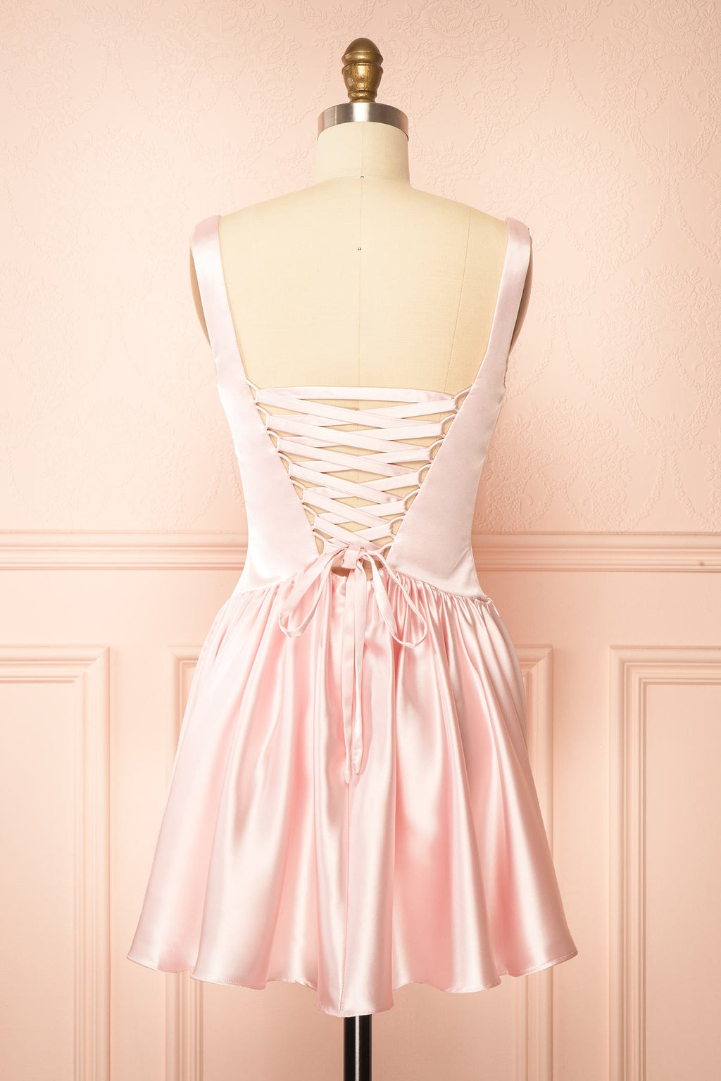 Romia Pink | Satin Short Corset Dress