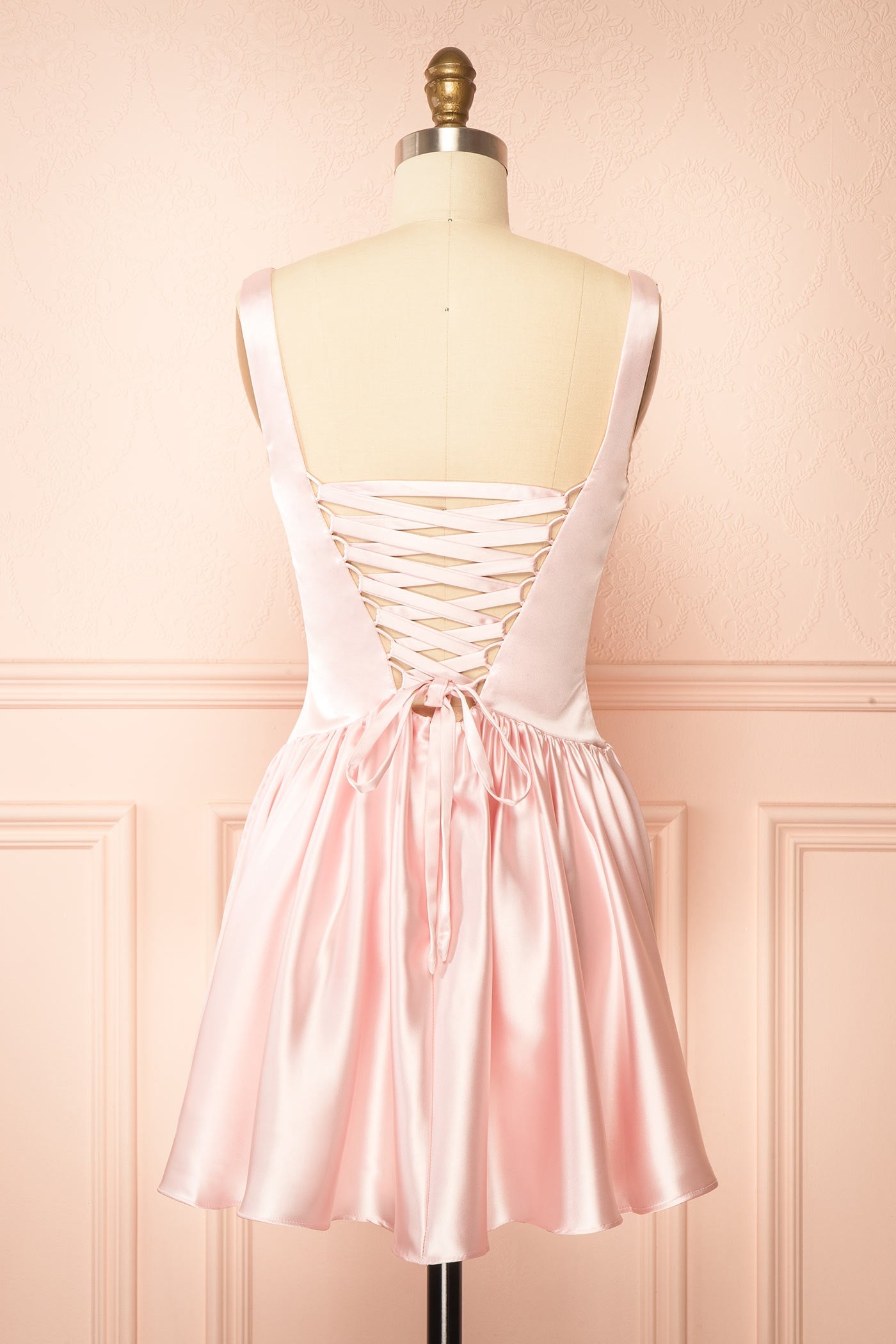 Romia Pink | Satin Short Corset Dress