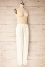Satara | White Wide Leg Jogger Pants