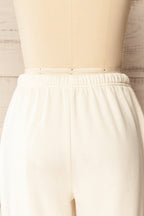 Satara | White Wide Leg Jogger Pants