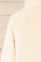 Seattle Ivory | Fuzzy Knit Turtleneck Sweater