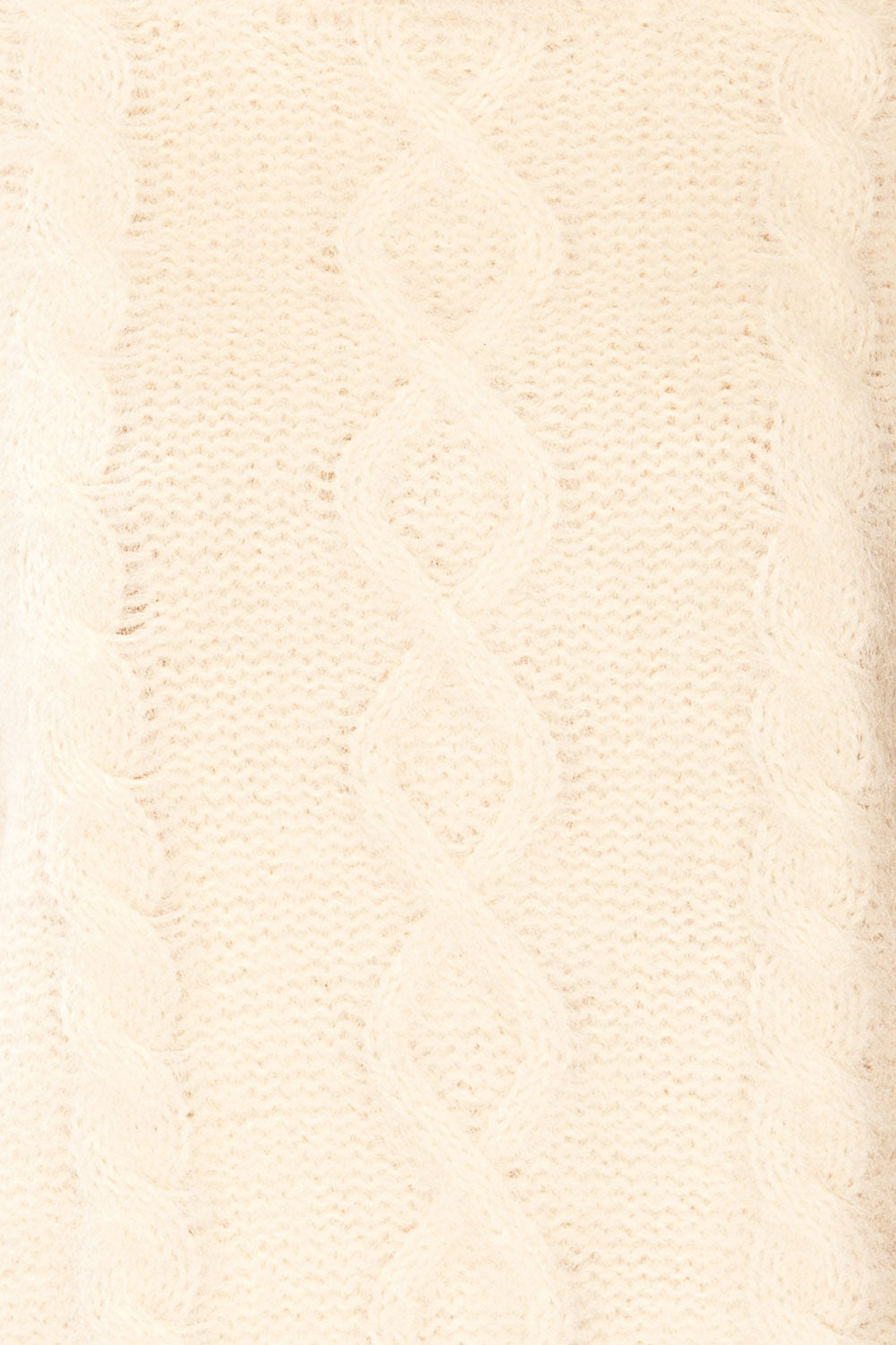 Seattle Ivory | Fuzzy Knit Turtleneck Sweater