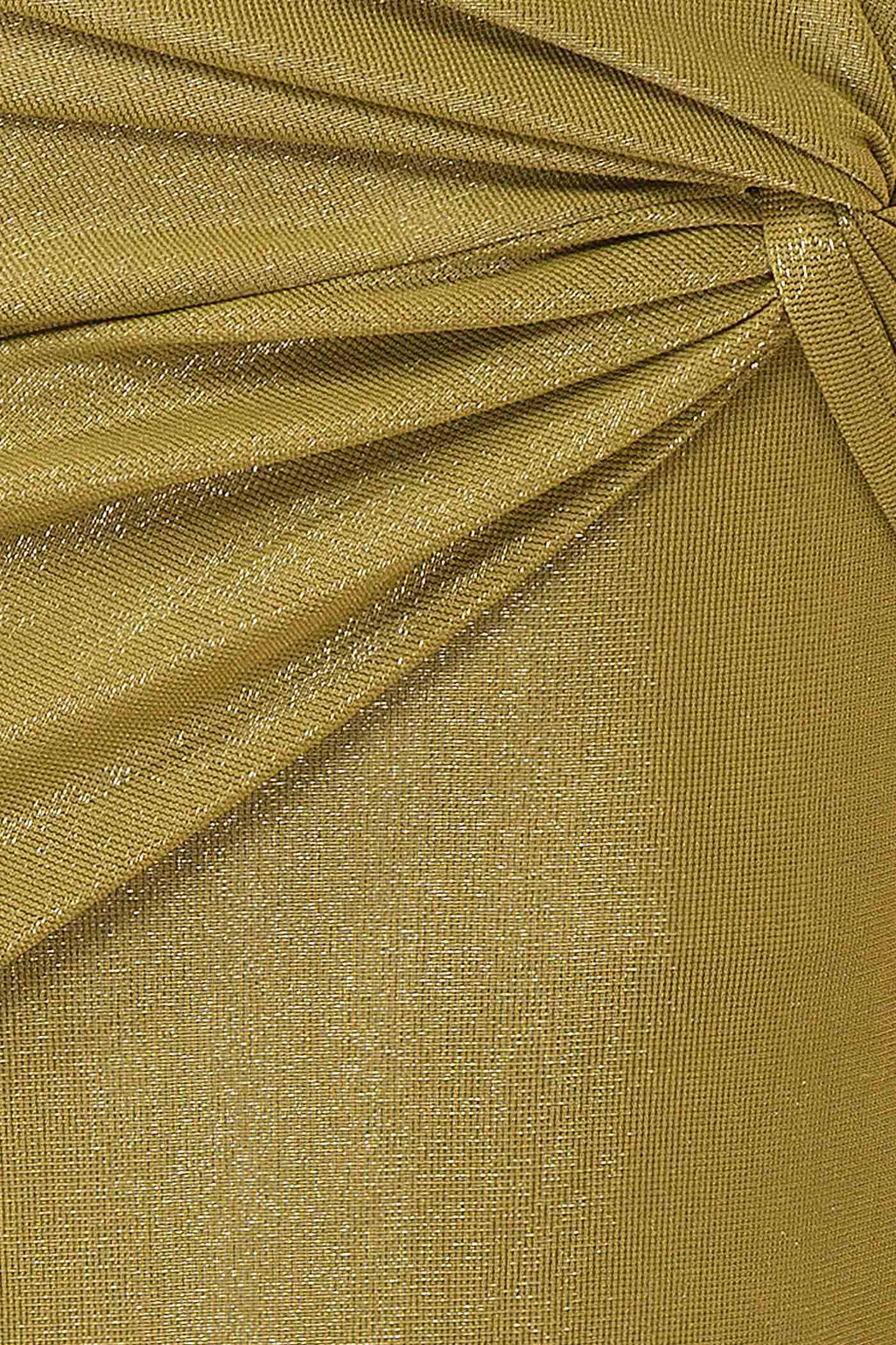 Siham Khaki | Shimmering Maxi Dress with Open Back