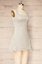 Sirsa Grey | A-Line Mini Dress with Built-In Shorts