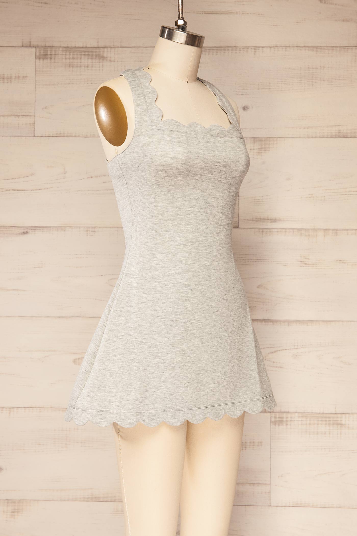 Sirsa Grey | A-Line Mini Dress with Built-In Shorts