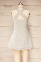 Sirsa Grey | A-Line Mini Dress with Built-In Shorts