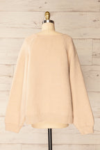 Stuttgart Beige | Thick Knit Open Cardigan