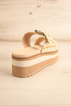 Teraisa | Platform Slide Sandals w/ Gingham Straps