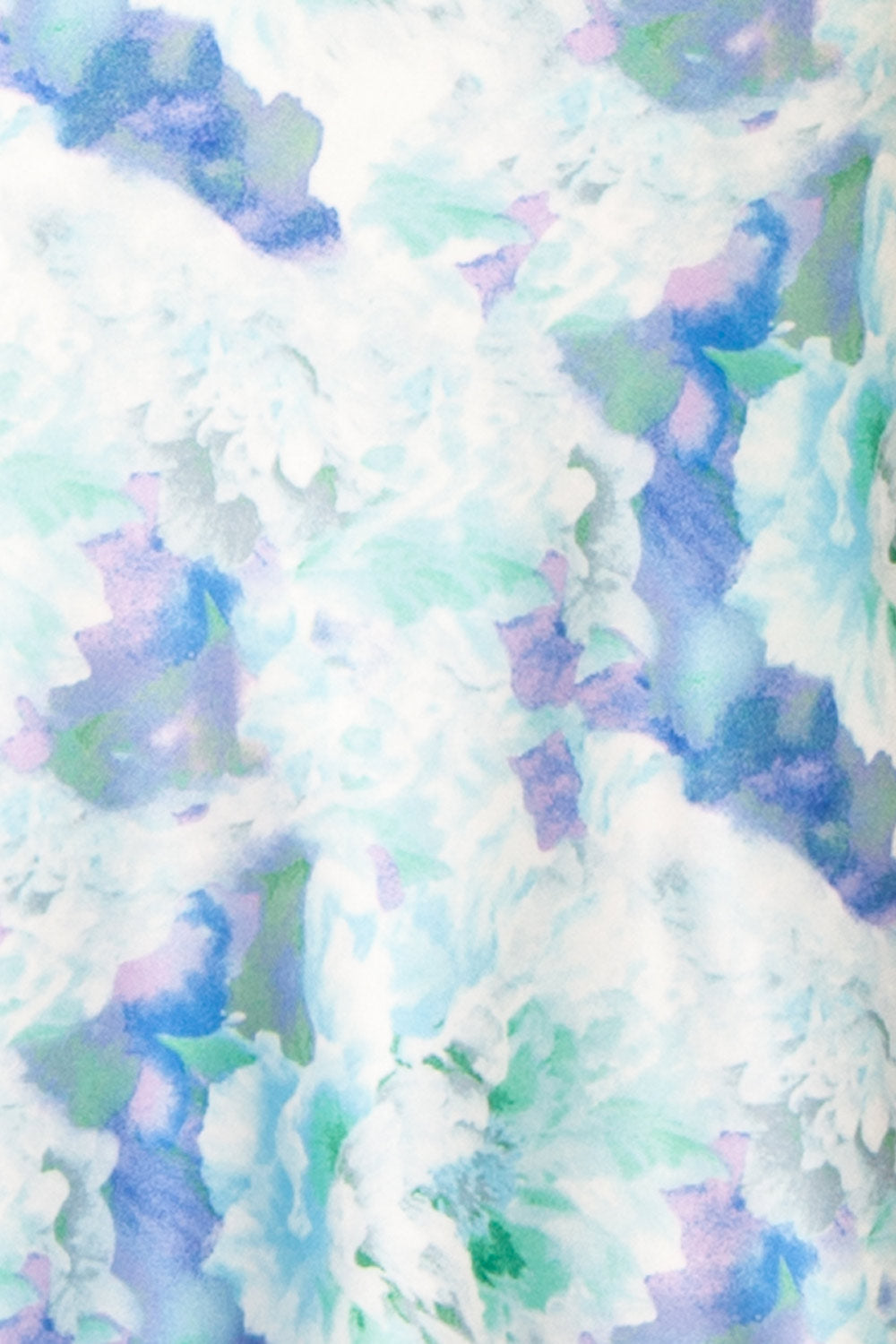 Theana | Long Dress with Blue Floral Pattern