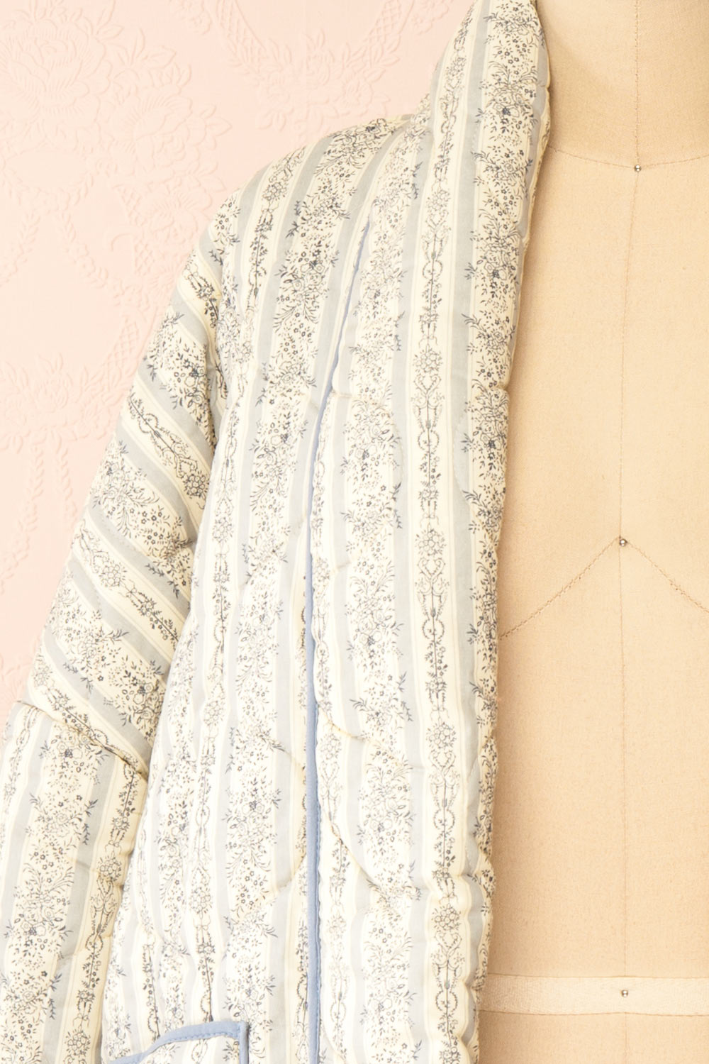 Wittie Stripes | Quilted Striped Floral Jacket