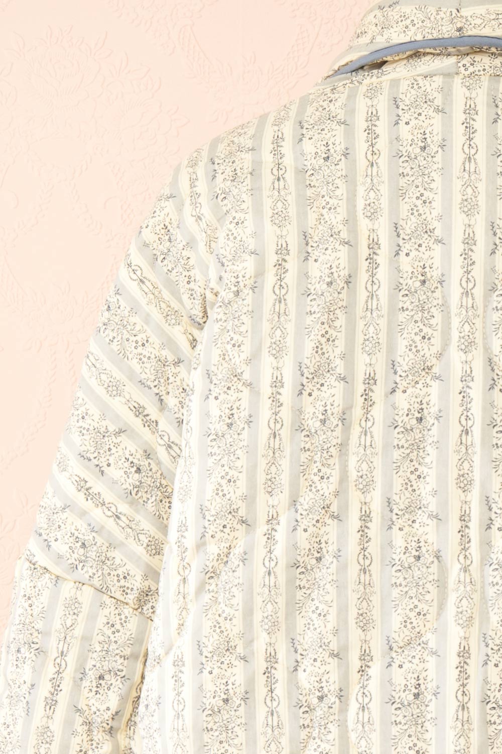 Wittie Stripes | Quilted Striped Floral Jacket