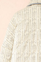 Wittie Stripes | Quilted Striped Floral Jacket
