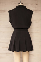 Yelizovo | Black Short Dress with Built-In Shorts