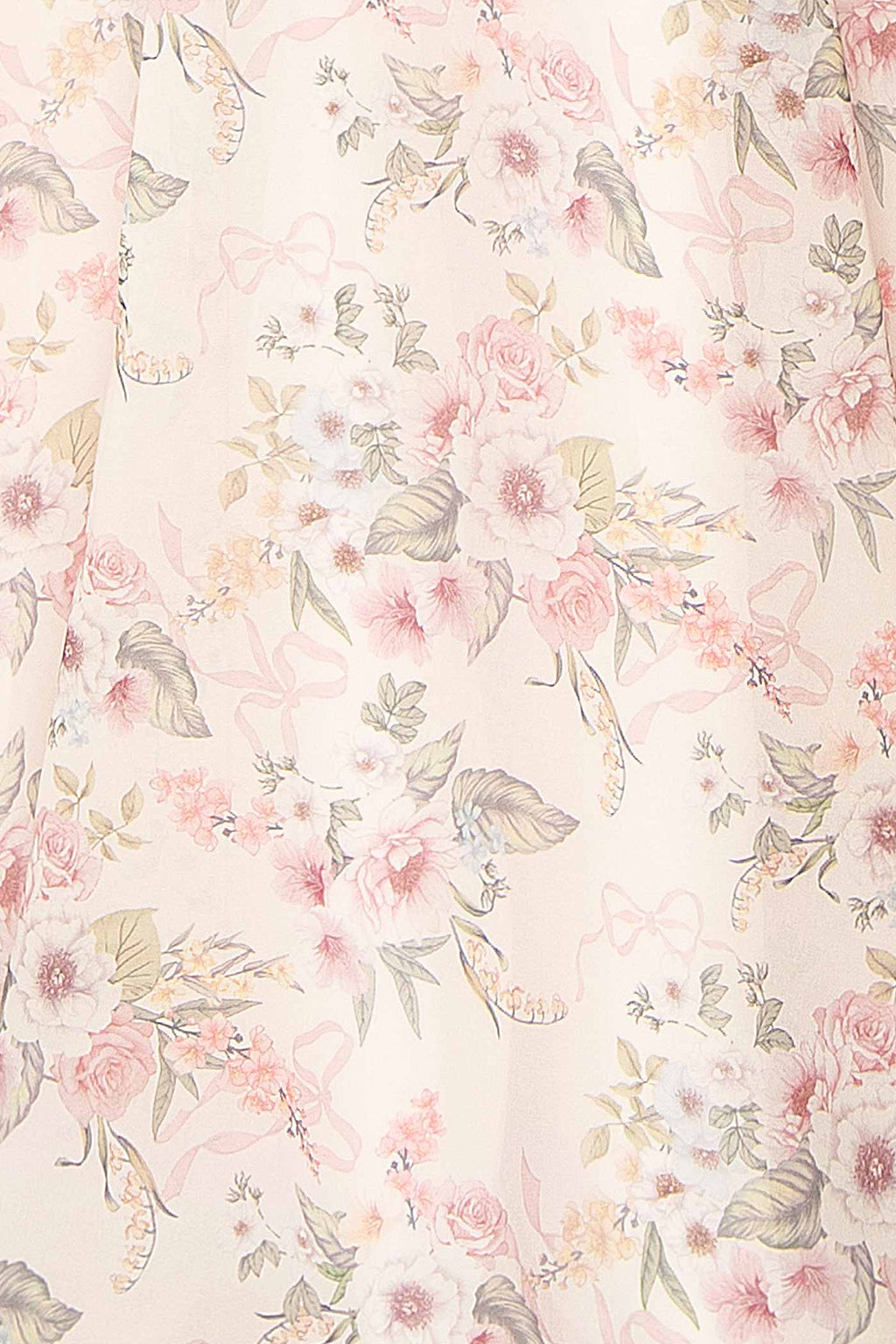 Yujun Pink | Maxi Floral with Sweetheart Neckline and Scarf